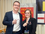 Chairman of the Czech Chess Association GM Martin Petr and IA Jiřina Prokopová